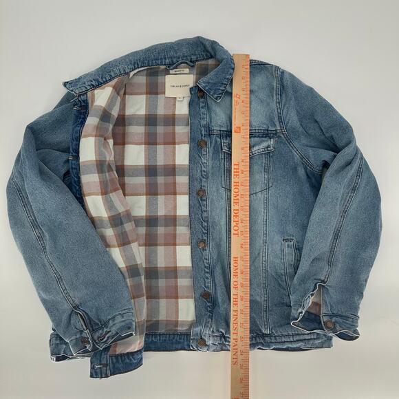Thread & Supply Women’s Large Denim Jacket – Sherpa Flannel Lined – Casual - Picture 6 of 6